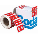 Codafile Label Numeric 0 25mm Roll 500 - Office Connect 2018