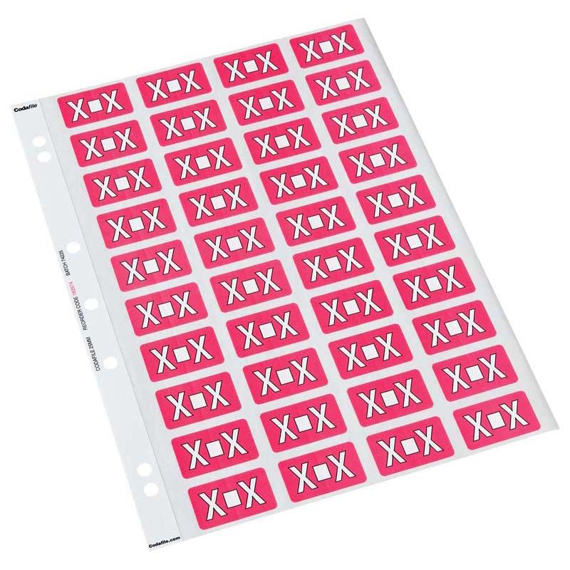 Codafile Label Alpha X 25mm Pack 5 Sheets - Office Connect 2018