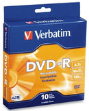 Verbatim DVD-R 4.7GB 16x 10 Pack on Spindle - Office Connect 2018