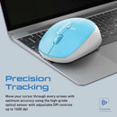 PROMATE Ergonomic Wireless Mouse 800/1200/1600 Dpi. 10m Working Range. Included Nano Receiver. Easy Plug and Play Installation. Compatible with Windows and Mac. Blue - Office Connect 2018