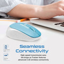 PROMATE Ergonomic Wireless Mouse 800/1200/1600 Dpi. 10m Working Range. Included Nano Receiver. Easy Plug and Play Installation. Compatible with Windows and Mac. Blue - Office Connect 2018