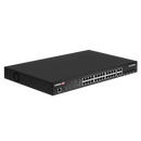 EDIMAX Industrial Surveillance VLAN 28-Port Gigabit PoE+ Web Smart Switch. 24 Gigabit Ethernet Ports, 4 Gigabit RJ45 and 4 SFP Combo Ports. PoE up to 200m at 10Mps. Supports up to 30W per Port. - Office Connect 2018