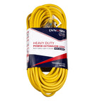 DYNAMIX 10M 240v Heavy Duty Power Extension Lead (3 Core 1.0mm) Power-On LED in Clear Moulded Plastic 10A Plug. Yellow Colour - Office Connect 2018