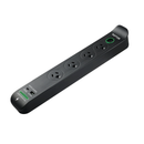 JACKSON 4-Way Raptor Powerboard with Surge & Overload Protection. Push Button LED On/Off Indicator Switch. Rapid Charge 30W USB Type-C PD & 30W USB Type-A. Surge Diagnostic LED. - Office Connect 2018
