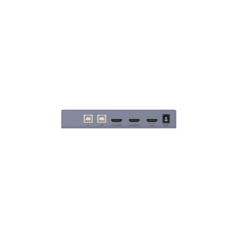 UNITEK HDMI KVM 2-in-1-Out Switch & Supports 4K@60Hz UHD. Includes 4x USB-A Ports, 2x HDMI Inputs & 1x HDMI Output Ports, 2x PC input Ports. Switch Button, LED Lights. Includes Cables.