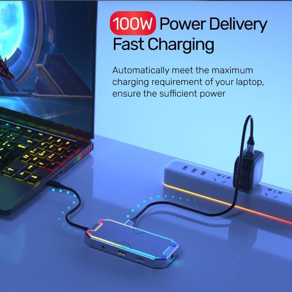 UNITEK 7-in-1 Multi-Port 100W PD Hub Supporting 10Gbps with USB-C Connector. Includes 2x USB-A 10Gbps Ports, 1x USB-C 10Gbps Port, 1x HDMI 4K60Hz Port, 1x RJ45 Gig JUNE Promo - Includes FREE C137W - Office Connect 2018