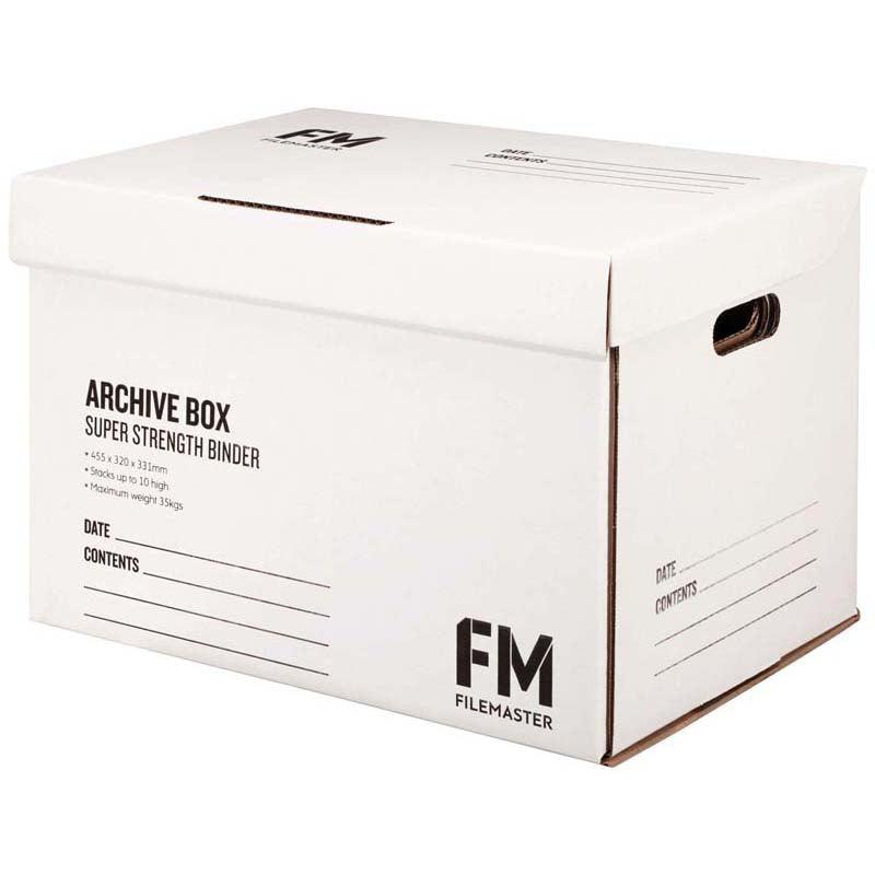 FM Box Archive White Super Strength 465x335x320mm Inside Measure - Office Connect 2018