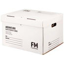 FM Box Archive Jumbo Box Super Strength White 432W x 370D x 285H Inside Measure - Office Connect 2018