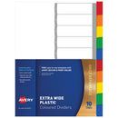 Avery Dividers A4 10 Tab Coloured Pre-Printed Extra Wide L7411-10 - Office Connect 2018