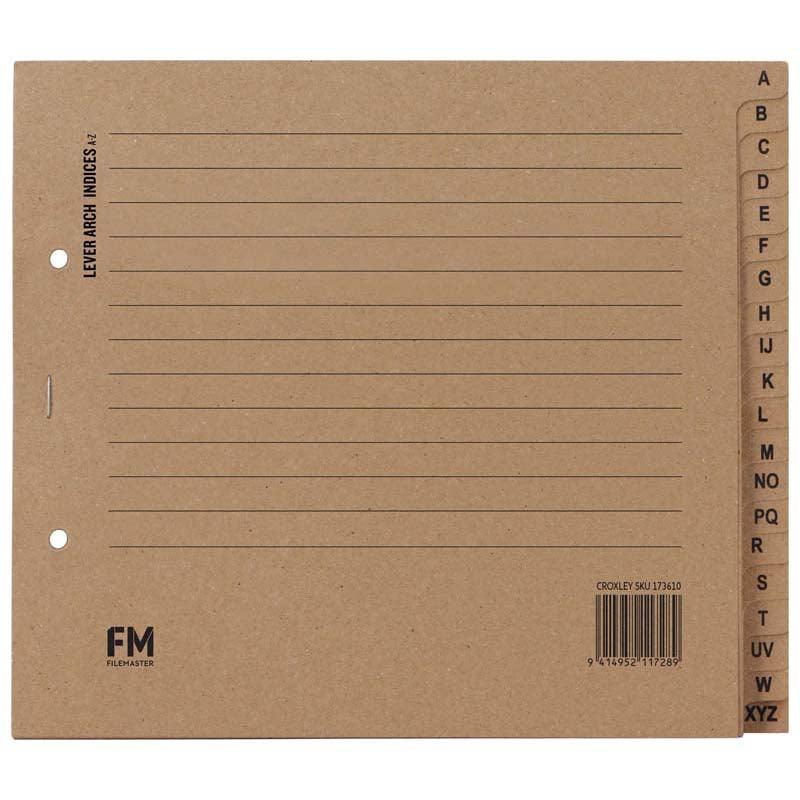 FM Indices A-Z Kraft Lever Arch 225x195mm - Office Connect 2018