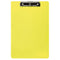 FM Clipboard Neon Yellow Foolscap Transparent Plastic