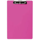 FM Clipboard Neon Pink Foolscap Transparent Plastic - Office Connect 2018