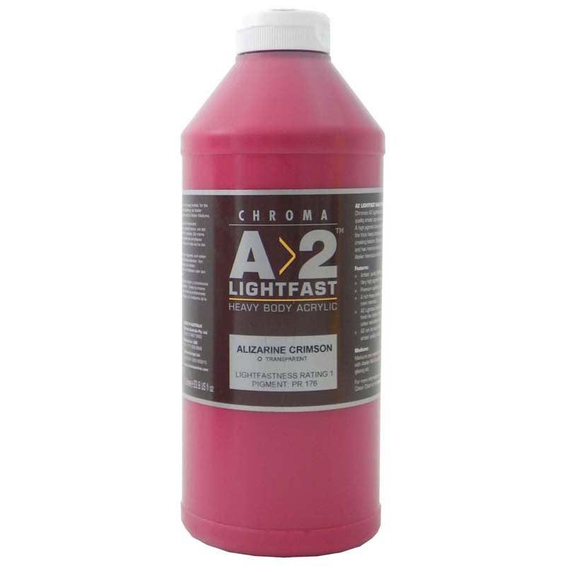 A2 Lightfast Heavybody Acrylic 1 Litre Alizarine Crimson - Office Connect 2018