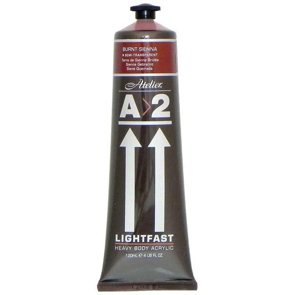 A2 Lightfast Heavybody Acrylic 120ml Burnt Sienna - Office Connect 2018