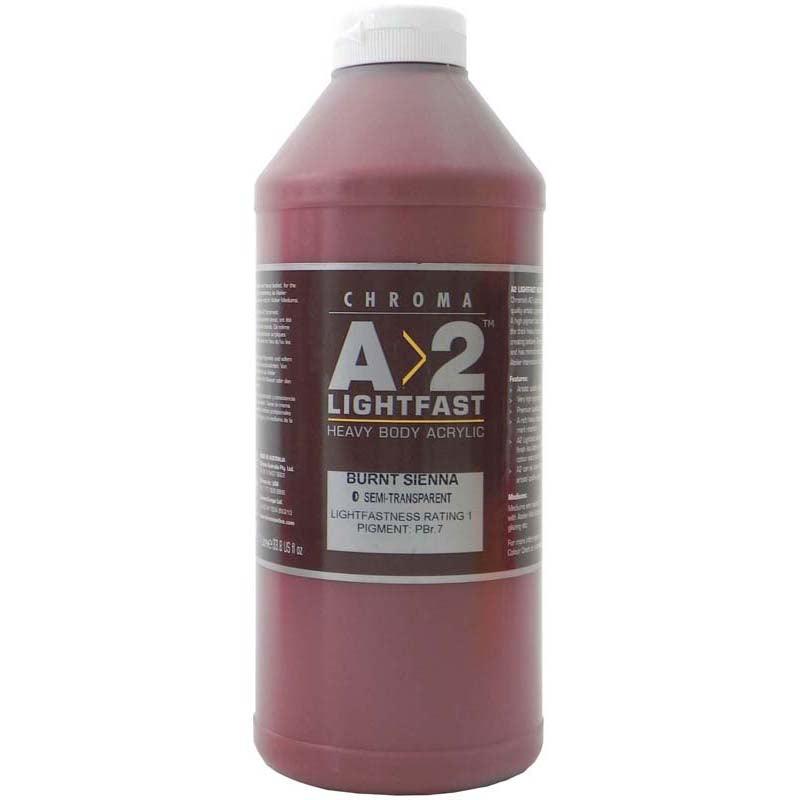 A2 Lightfast Heavybody Acrylic 1 Litre Burnt Sienna - Office Connect 2018