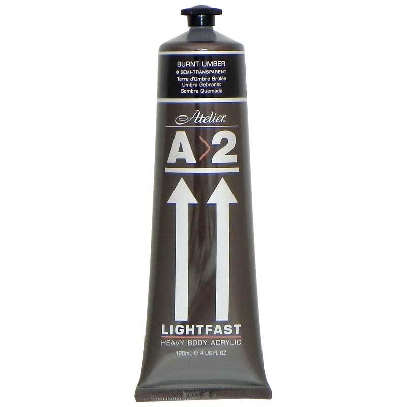 A2 Lightfast Heavybody Acrylic 120ml Burnt Umber - Office Connect 2018
