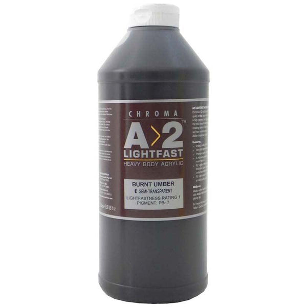 A2 Lightfast Heavybody Acrylic 1 Litre Burnt Umber - Office Connect 2018