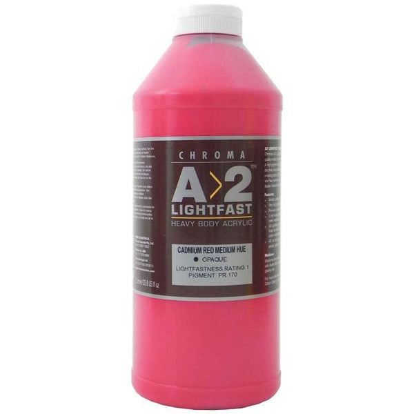 A2 Lightfast Heavybody Acrylic 1 Litre Cadmium Medium Red - Office Connect 2018