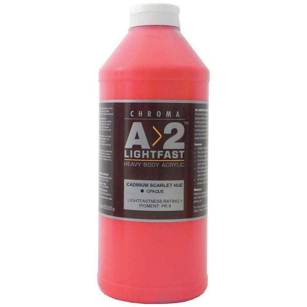 A2 Lightfast Heavybody Acrylic 1 Litre Cadmium Scarlet - Office Connect 2018