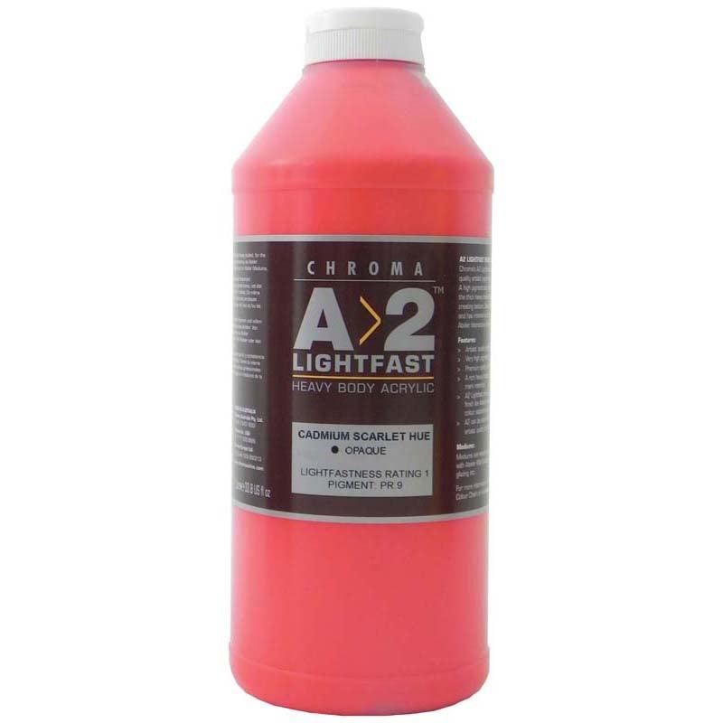 A2 Lightfast Heavybody Acrylic 1 Litre Cadmium Scarlet - Office Connect 2018