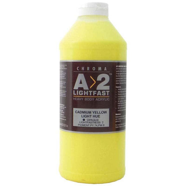A2 Lightfast Heavybody Acrylic 1 Litre Cadmium Light Yellow - Office Connect 2018