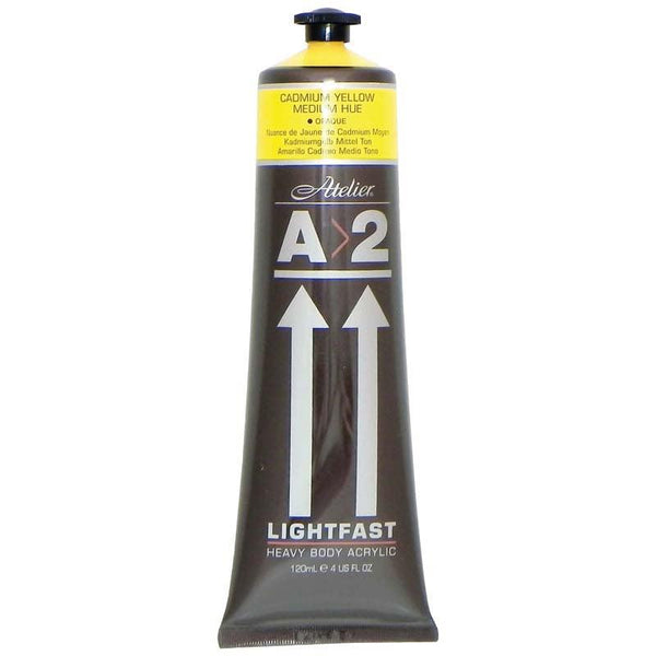 A2 Lightfast Heavybody Acrylic 120ml Cadmium Yellow Medium - Office Connect 2018
