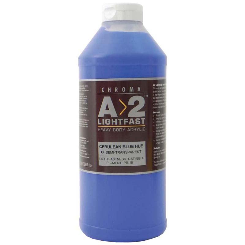 A2 Lightfast Heavybody Acrylic 1 Litre Cerulean Blue - Office Connect 2018