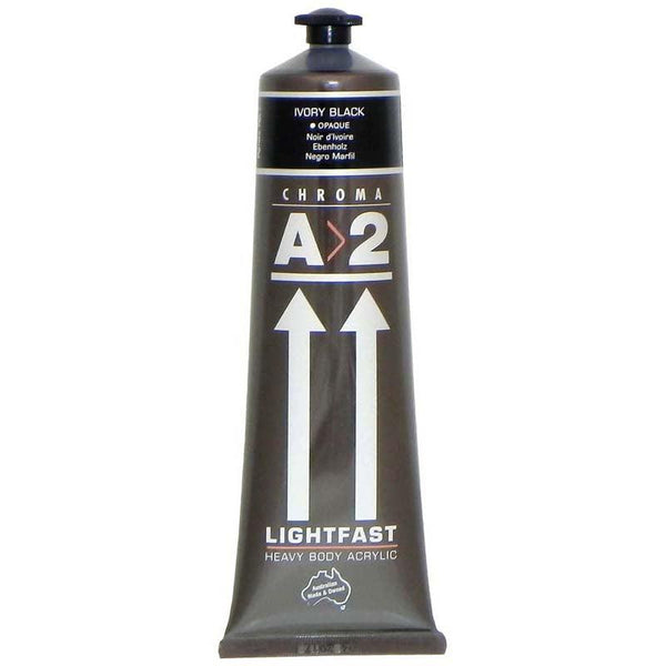 A2 Lightfast Heavybody Acrylic 120ml Ivory Black - Office Connect 2018