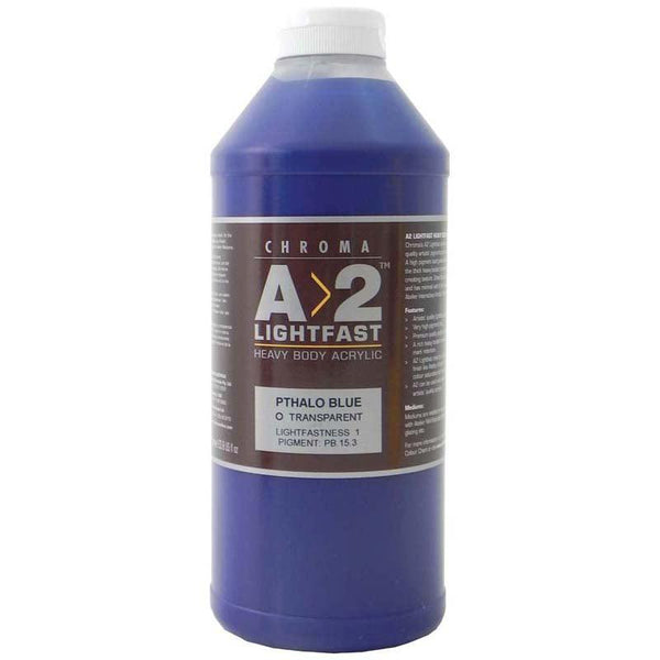 A2 Lightfast Heavybody Acrylic 1 Litre Pthalo Blue - Office Connect 2018
