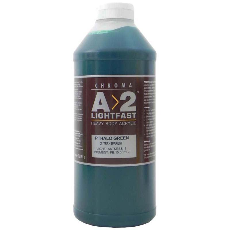 A2 Lightfast Heavybody Acrylic 1 Litre Pthalo Green - Office Connect 2018