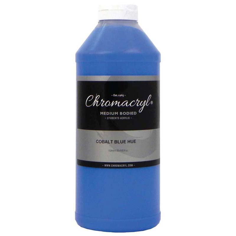 Chromacryl Acrylic Paint Student 1 Litre Cobalt Blue - Office Connect 2018