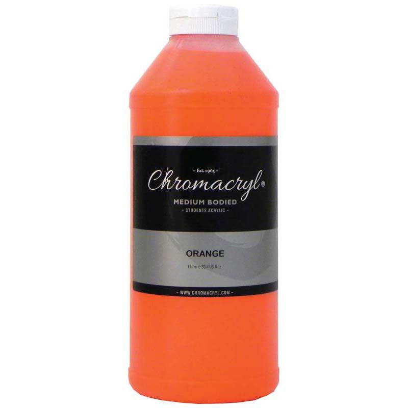 Chromacryl Acrylic Paint Student 1 Litre Orange - Office Connect 2018