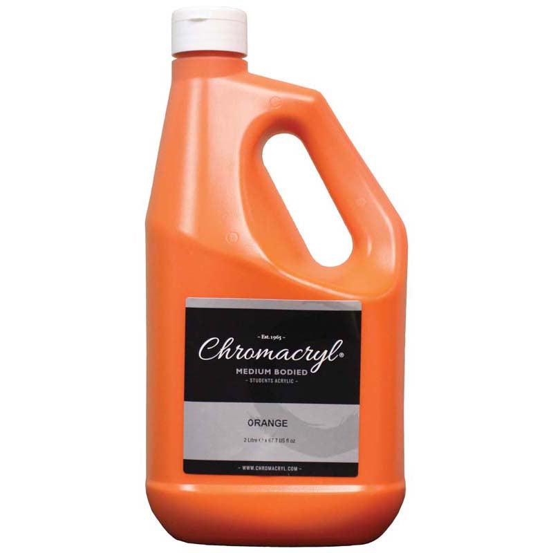 Chromacryl Acrylic Paint Student 2 Litre Orange - Office Connect 2018