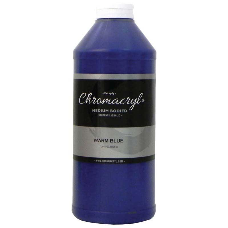 Chromacryl Acrylic Paint Student 1 Litre Warm Blue - Office Connect 2018