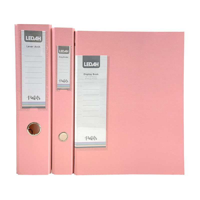 Ledah Pastels Ringbinder Pink A4 - Office Connect 2018