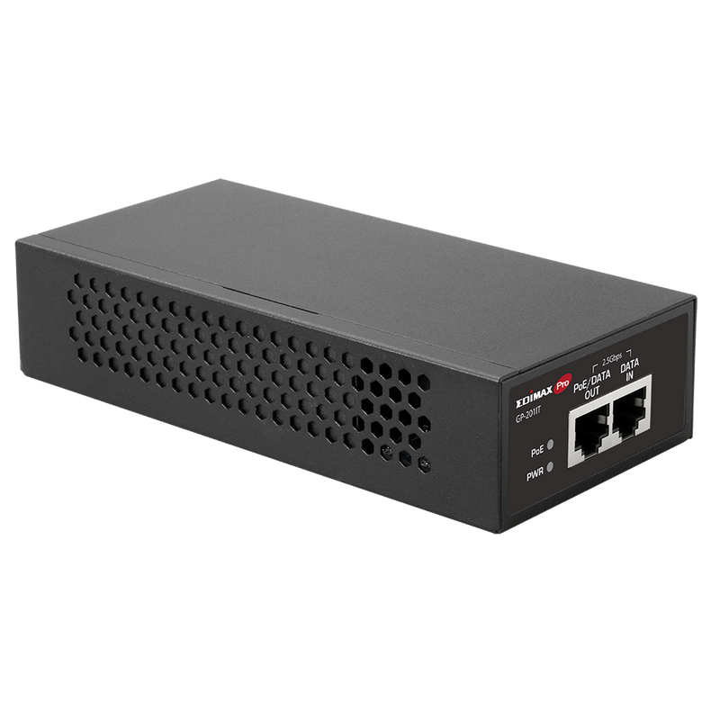 EDIMAX IEEE 802.3at 2.5 Gigabit PoE+ Injector 30W. Provides Power & Data up to 100m. Easy Pulg & Play Desktop or Wall-mount Installation. Built-in PoE Short Circuit. - Office Connect 2018