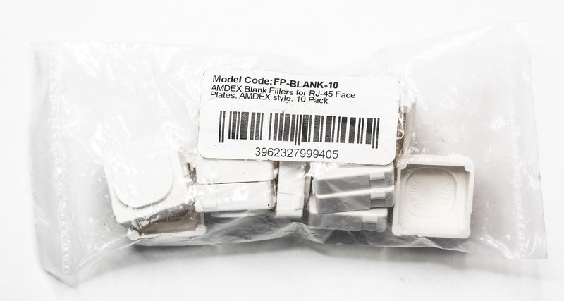 AMDEX Blank Fillers for RJ45 Face Plates. AMDEX style. 10 Pack - Office Connect 2018