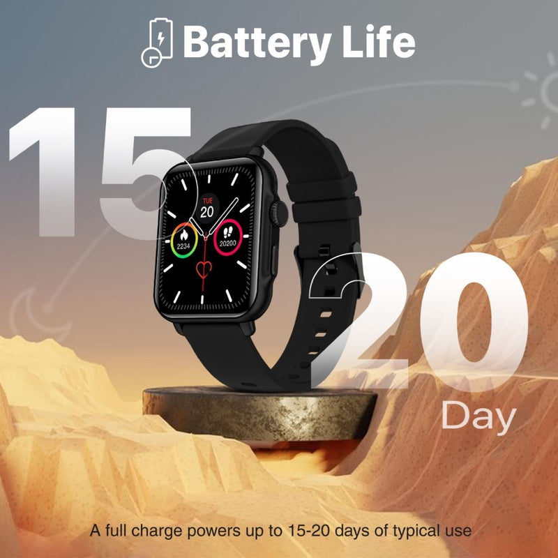 PROMATE IP68 Smart Watch with Handsfee & Large 1.8" DIsplay. Bluetooth Calling. Up to 20 Days Battery Life. Heart Rate/Step/Sleep Tracker. Find Phone. Alarm. 37x Multi-Sport Modes. Black - Office Connect 2018