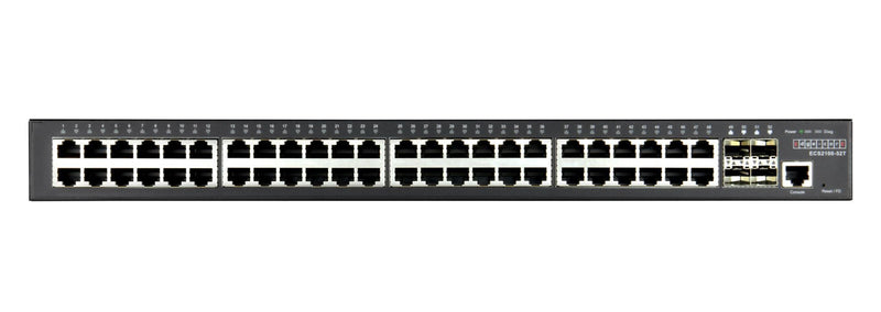EDGECORE 48 Port Gigabit Web-Smart Pro Switch. 4 SFP & 48 RJ-45 Ports. 1x RJ45 Console port. Fanless design. External Power. - Office Connect 2018