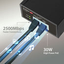 EDIMAX IEEE 802.3at 2.5 Gigabit PoE+ Injector 30W. Provides Power & Data up to 100m. Easy Pulg & Play Desktop or Wall-mount Installation. Built-in PoE Short Circuit. - Office Connect 2018