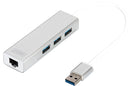 Digitus USB 3.0 3-Port Hub & Gigabit LAN Adapter - Office Connect 2018