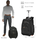 EVERKI Atlas Wheeled Laptop Backpack. Fits Notebooks 13-17.3''. Felt-lined iPad/Kindle/tablet Pocket. Smooth, Quiet Wheels. RFID Protected Pocket. Hidden Wide, Comfortable & Well Padded Straps. - Office Connect 2018