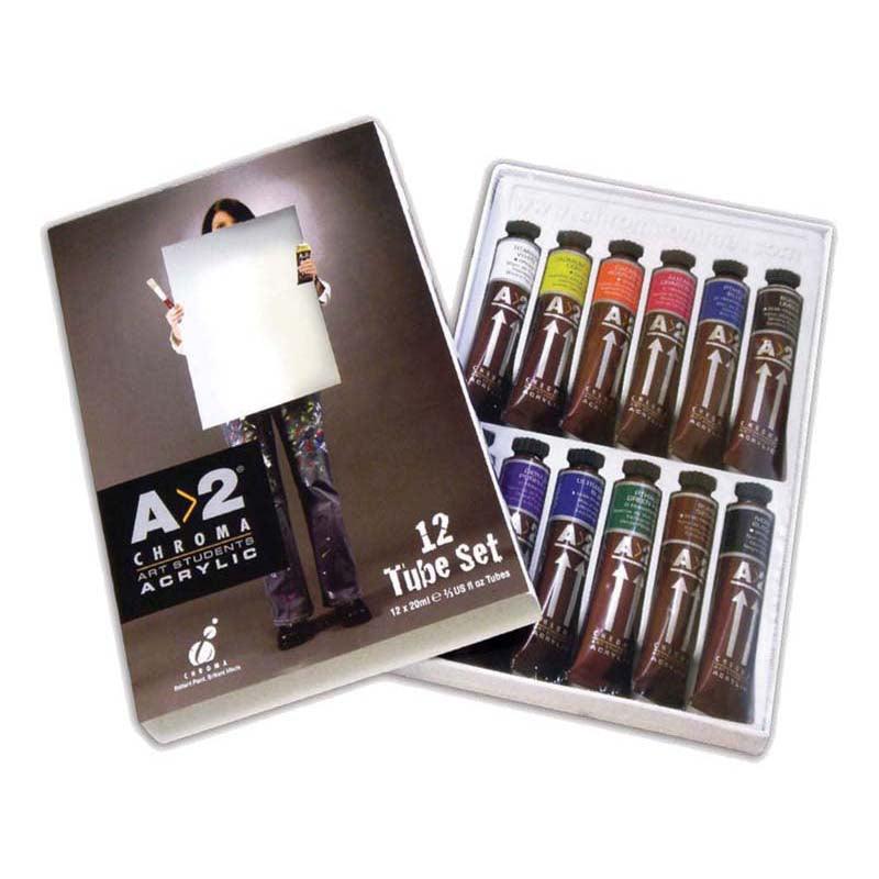 A2 Lightfast Heavybody Acrylic 12 X 20ml Tube Set - Office Connect 2018