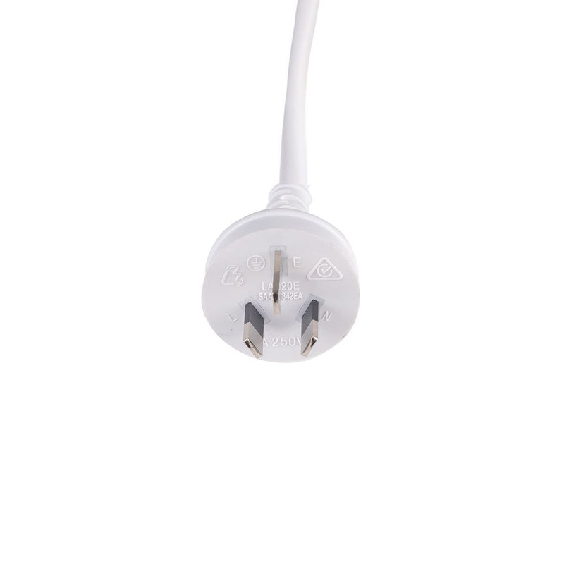 DYNAMIX 1M 3-Pin Plug to Bare End, 3 Core 1mm Cable, White Colour, SAA Approved - Office Connect 2018