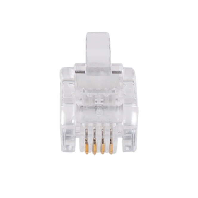 DYNAMIX RJ11 Plug 20pc Bag, 6P4C Modular Plug. 3 micron. - Office Connect 2018