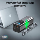 PROMATE 27600mAh 160W Ultra Compact Aluminium PD3.1 Power Bank with LCD Screen. Supports 1x 100W & 1x 140W USB-C Ports & 1x  22.5W QC USB-A Ports. Charge 3x Devices at the Same Time.