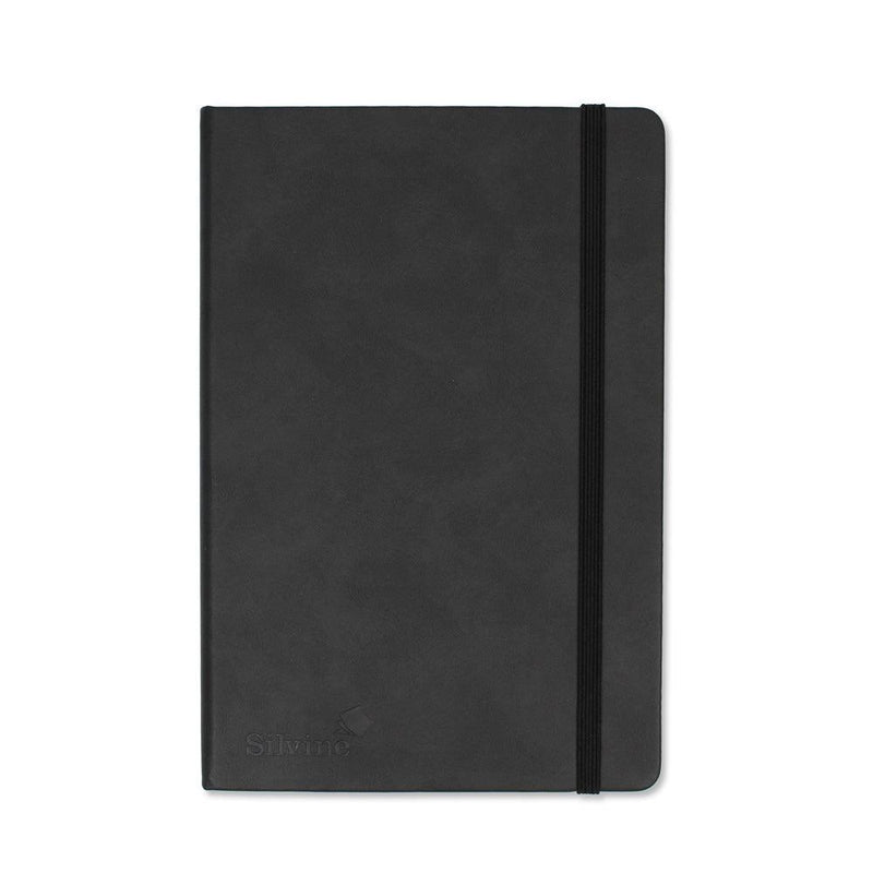 Silvine Executive Notebook A5 160 Pages 5mm Squares Black - Office Connect 2018