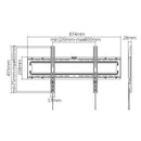 BRATECK 37"-80" Fixed Wall Mount TV Bracket. Max load: 50Kgs. VESA support up to 800x400. Built-in Bubble Level. Curved Display Compatible. Colour: Black. - Office Connect 2018