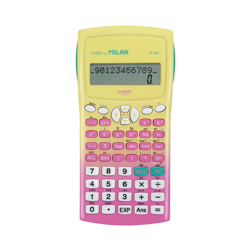 Milan Scientific Calculator Sunset Pink Yellow - Office Connect 2018