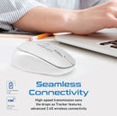 PROMATE Ergonomic Wireless Mouse 800/1200/1600 Dpi. 10m Working Range. Included Nano Receiver. Easy Plug and Play Installation. Compatible with Windows and Mac. White - Office Connect 2018